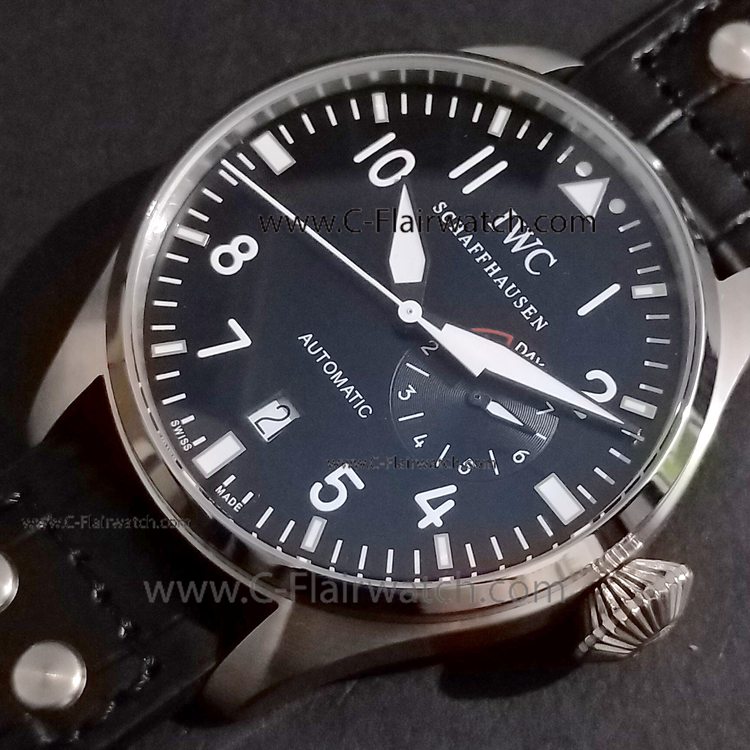 Copy IWC Pilot Le Petit Prince SS Black Power Reserve Watch 47mm